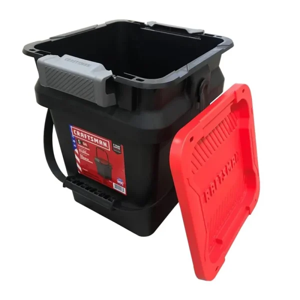 Craftsman 5-Gallon (20-Quart) Black Tote with Latching Lid