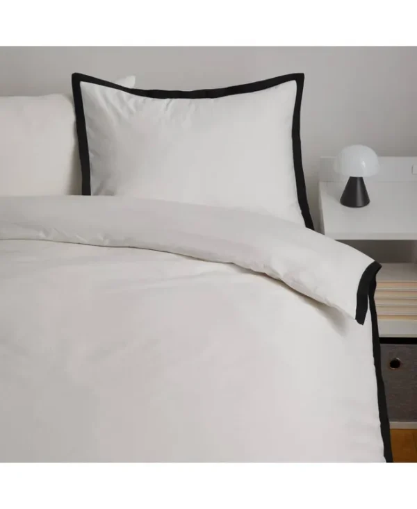 Dormify London Hotel Border Duvet Cover and Sham Set, Twin/Twin XL, Ultra-Cute Styles to Personalize Your Room - London Black