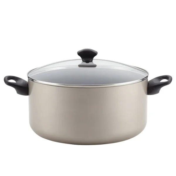 Farberware 10.5 qt Aluminum Nonstick Covered Stockpot, Champagne