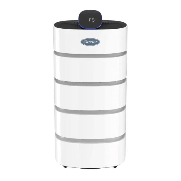 Carrier Air Purifier for Home Allergies and Rooms Up to 400 Sq ft, Filters Pet Dander, Dust, Pollen, Smoke, Reduces Odor, 360 Degree Filtration