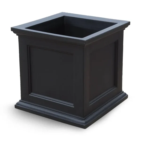 Mayne 28 in. Fairfield Square Planter - Black