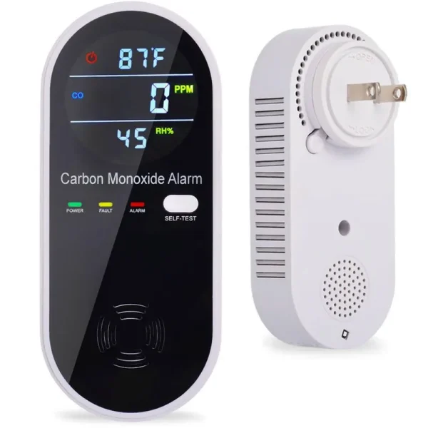 Carbon Monoxide Detector Plug in Wall, WESHLGD Portable Carbon Monoxide Detector for Travel, 3-in-1 Co Detector for Home and Travel Camping(CO Gas