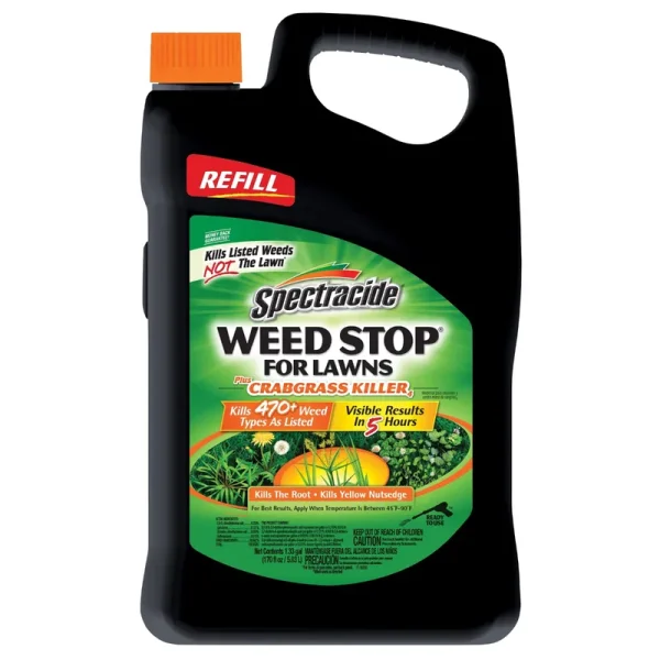 Spectracide - 1.33 Gallon Weed Stop for Lawns Plus Crabgrass Killer Accushot Refill