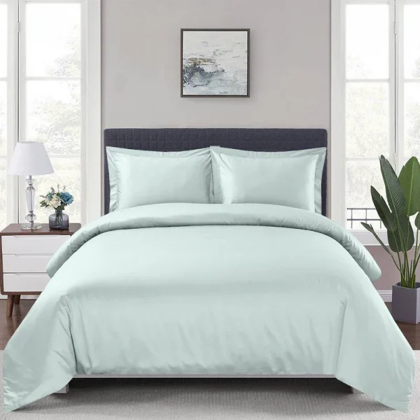 Egyptian Linens Bamboo Duvet Cover Set King/Calking / Sea by Royal Tradition