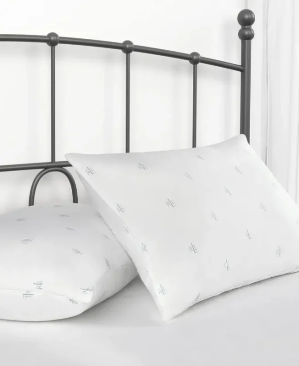 Lauren Ralph Lauren Logo 2-Pack Pillows, King - White