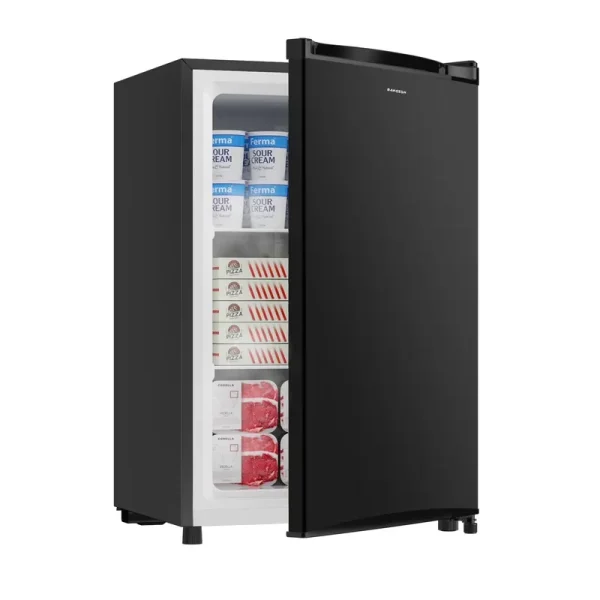 BANGSON 3.0 Cu.ft Compact Upright Freezer, Energy - Saving Mini Freezer with Adjustable Thermostat, Black