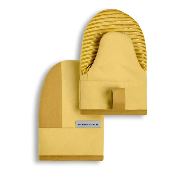 KitchenAid Beacon Two-Tone 2-Pack Mini Oven Mitt Set Majestic Yellow