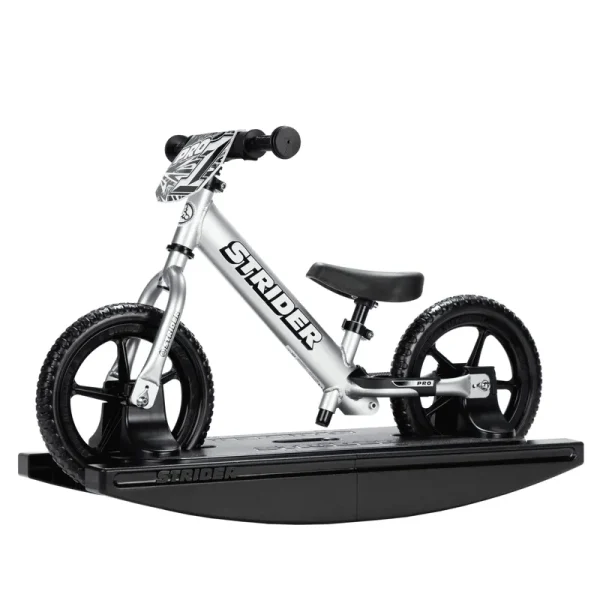 Strider - 12 Pro 2 - in - 1 Rocking Balance Bike, Ages 6 Months to 5 Years - Silver