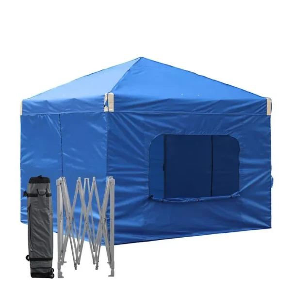 10 ft. x 10 ft. Pop Up Canopy Tent with Removable Sidewall,with Roller