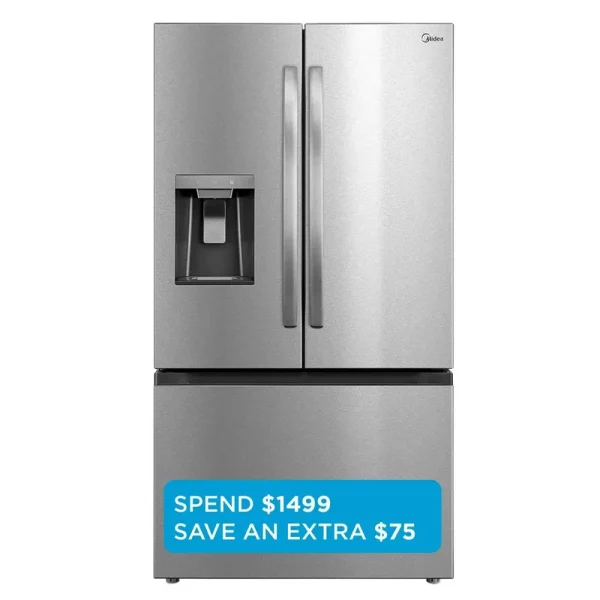 Midea 29.3-cu ft Smart French Door Refrigerator with Dual Ice Maker (Stainless Steel) Energy Star | MRF29D6AST