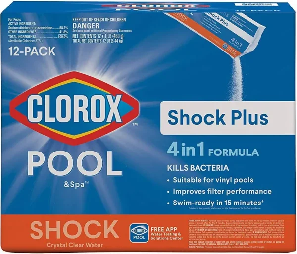 Clorox Pool & Spa Shock Plus, 12 Pack/1 lb