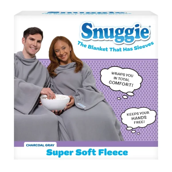 Snuggie The Original Wearable Blanket That Has Sleeves, One size, Charcoal