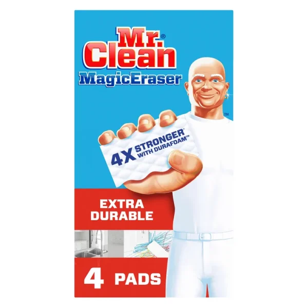 Mr. Clean Pads, Magic Eraser, Extra Durable - 4 pads
