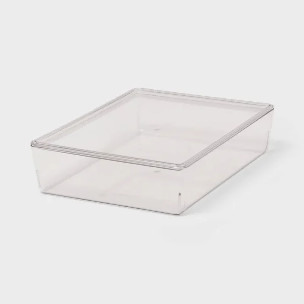 6L Stacking Clear Bin with Lid - Brightroom