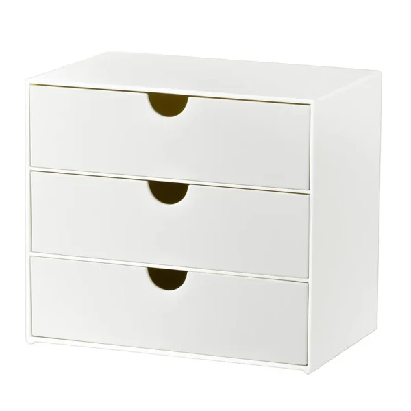 Lunmore 3-Drawer Vanity Organizer, Compact Storage Organization Drawers Set for Cosmetics, Dental Supplies, Bathroom, Dorm, Desk, Countertop, Office