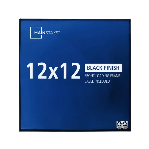 Mainstays 12x12 Front Loading Picture Frame, Black