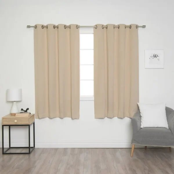 Best Home Fashion, Inc. Solid Blackout Thermal Grommet Curtain Panels Color: Navy, Size: 54" L x 52" W