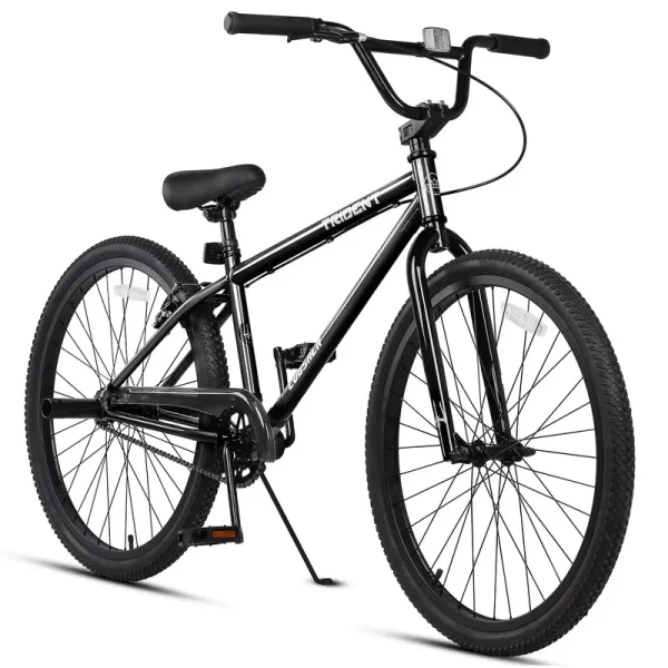 Cubsala 24 in BMX Race Bike Trident Bicycles Beginner - Level to Advanced Riders with 2 Pegs Trick Cycling and Professional Riding, Black