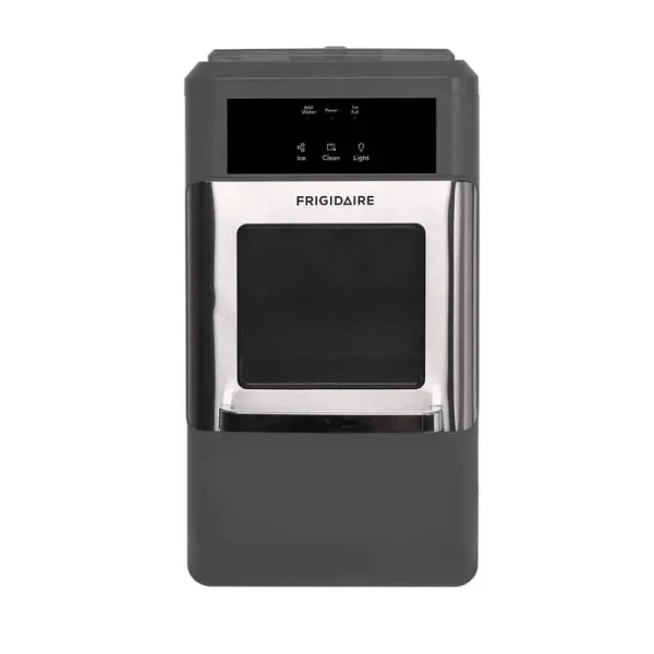 Frigidaire 44 lbs. Freestanding Crunchy Nugget Ice Maker in Stainless Steel and Black Efic235