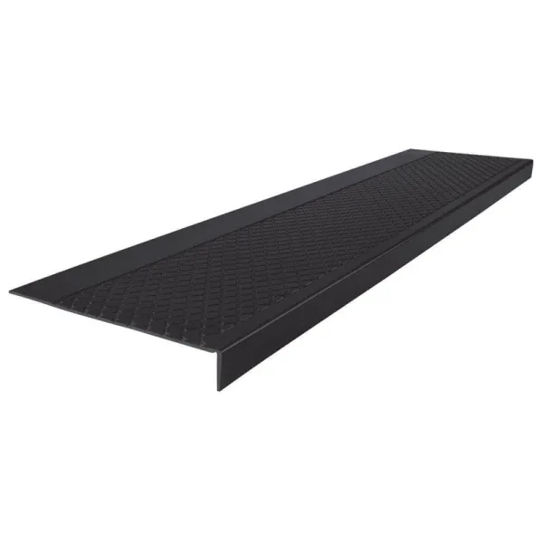Roppe Black Stair Tread Rubber Square Nose 42"L x 12 x 1/16"D