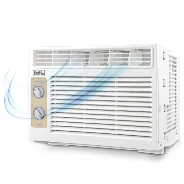 BLACK+DECKER BD05MWT6 Window Air Conditioner 5000 BTU, Cools up to 150 Square Feet, White