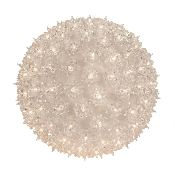 Wintergreen Lighting Starlight 100 Lights Sphere, Clear, 7.5"