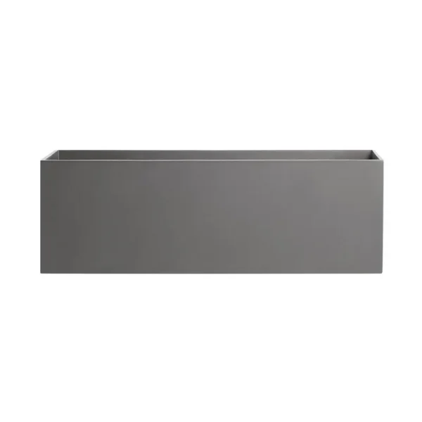 Barclay Fiberglass Planter Box Color: Gray, Size: 8" H x 24" W x 8" D