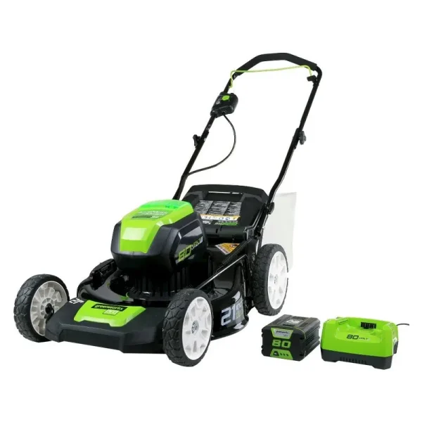 Greenworks GLM801602 Pro 21�� 3-In-1 Lawn Mower - 80 V