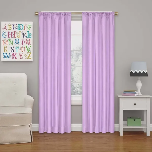 Eclipse Kendall Blackout Window Curtain Panel, Purple