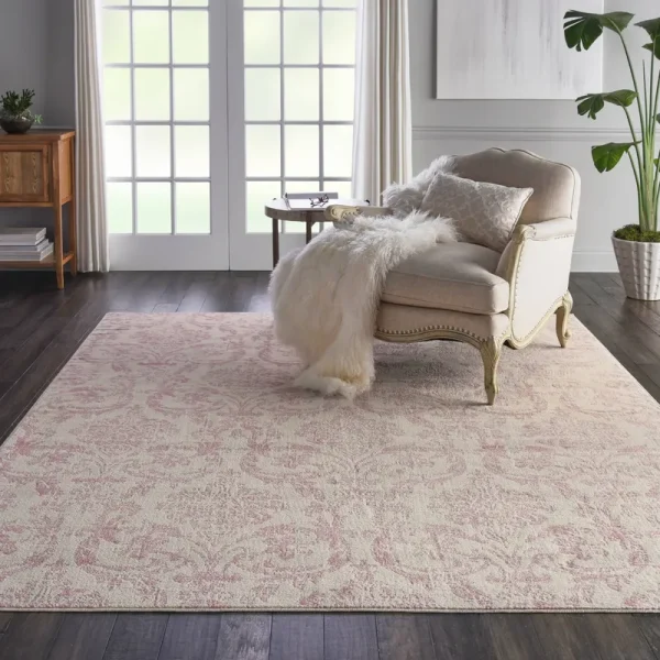 Nourison Jubilant Area Rug, Ivory/Pink, 7'10" x 9'10"