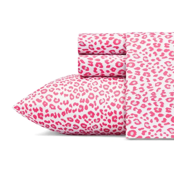 Betsey Johnson Betseys Leopard Pink Full Sheet Set