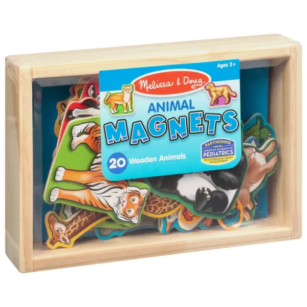 Melissa & Doug Animal Magnets, Wooden, 2+ - 20 wooden animals