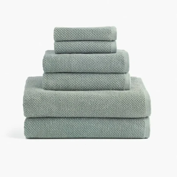 Textured Organic Towel in Lichen by Under The Canopy