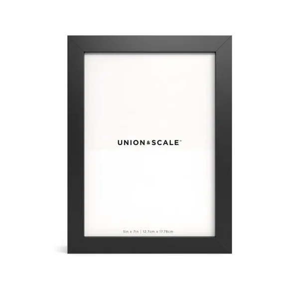 Union & Scale Essentials Wood Picture Frame, 5 x 7, Black Frame