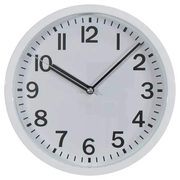 Room Essentials 9 Round Wall Clock, White