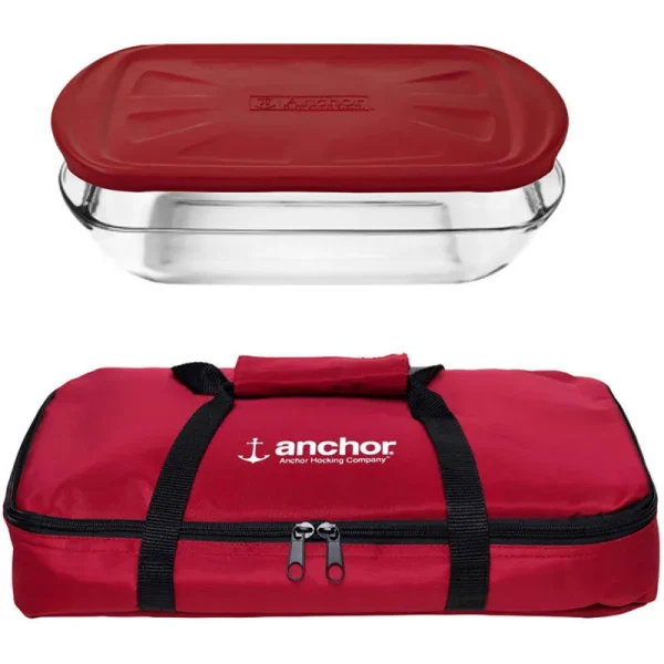 Anchor Hocking 3 Quart Bake & Take Red