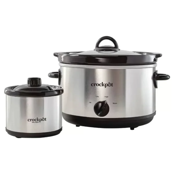 Crock-pot SCR503SP 5-Quart Smudgeproof Round Manual Slow Cooker with Dipper