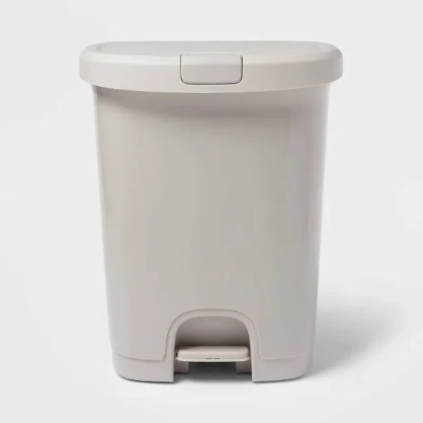 Brightroom 7gal Step Trash Can with Locking Lid - Gray - 1 Each