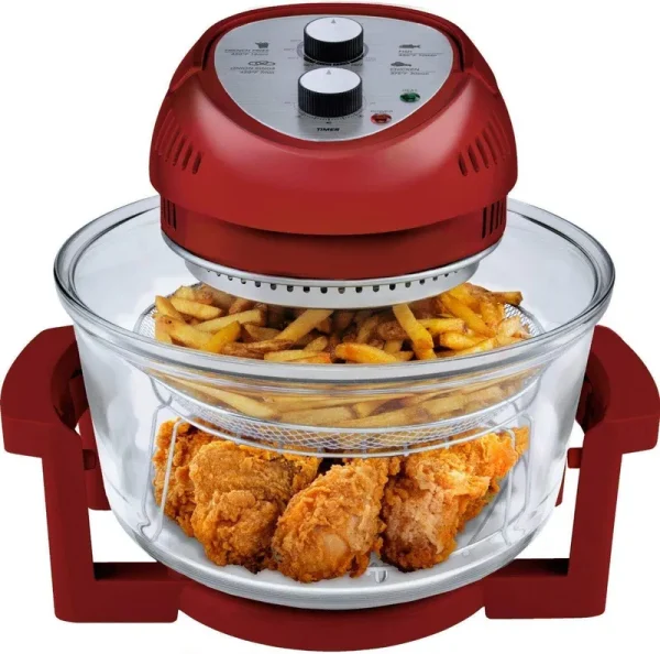 Big Boss 16 Qt. Oil-Less Air Fryer, Red