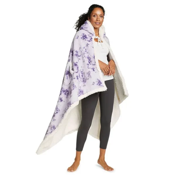 Eddie Bauer Cabin Hooded Throw - Hyacinth - Size One Size