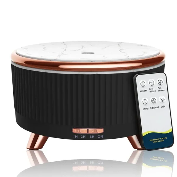 Hallaroma Diffusers for Essential Oils Large Room Humidifier, 500ml Aromatherapy Diffuser Cool Mist Humidifier with Remote Control,7 Colors Lights & 3