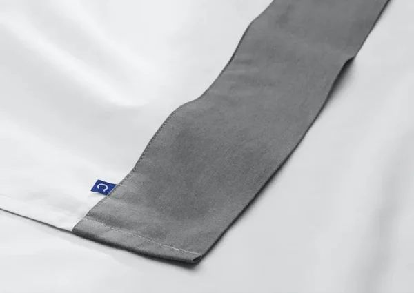 Casper Supima Flat Sheet, in White/Slate, Size: Twin-Twin XL, 100% Supima Cotton