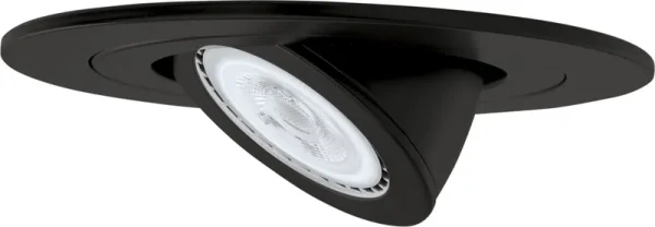 Elco 4" Low Voltage Recessed Lighting Trim EL1488B Diecast Adjustable Spot Trim, Black