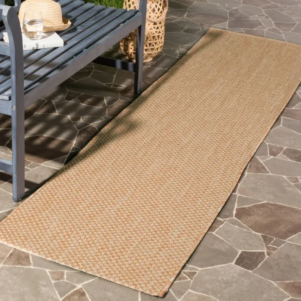 Safavieh Courtyard Natural & Cream 2'-3" x 12' Indoor/Outdoor Rug