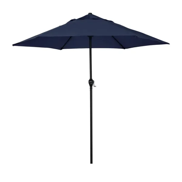 Astella 9' Steel Market Umbrella with Push Tilt - Navy Blue