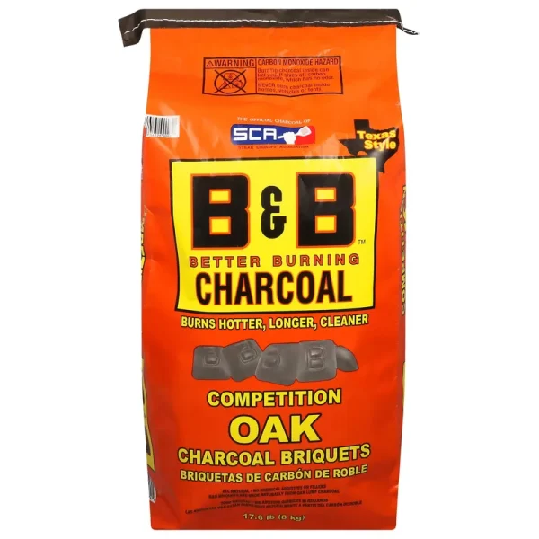 B&B Charcoal Briquets, Competition Oak - 17.6 lbs (8 kg)