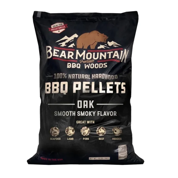 Bear Mountain Oak BBQ Wood Pellets, 20 lbs.