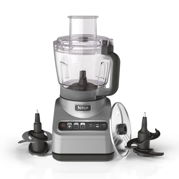 Ninja Professional 9 Cup Food Processor, 850 Watts, Auto - Iq 3 Presets, Chop, Dough, Slice, Shred, BN600 Silver