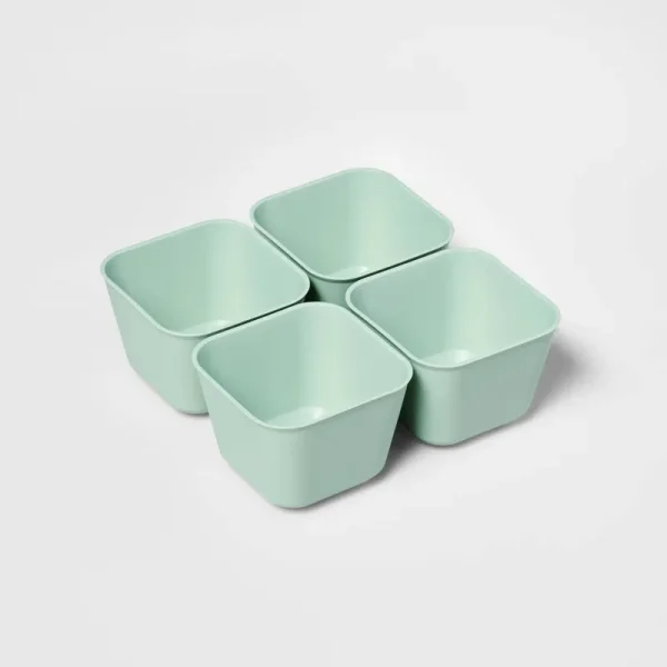 4pk Small Storage Trays Daydream Green - Brightroom