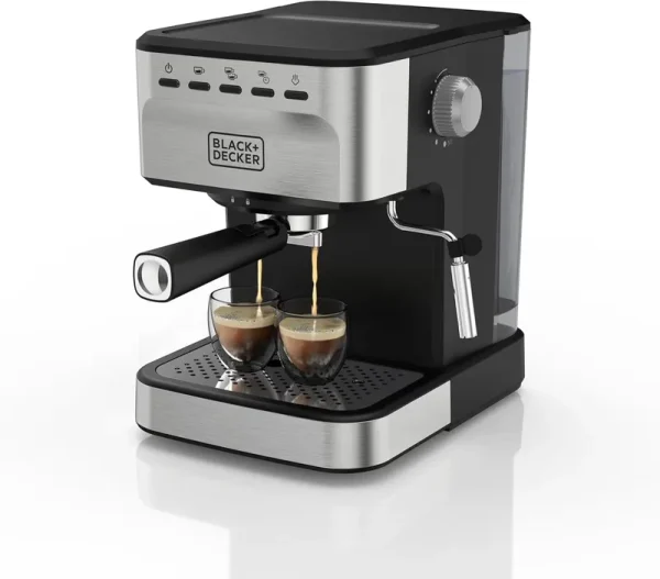 BLACK+DECKER 15 - Bar Espresso and Cappuccino Maker, Stainless Steel